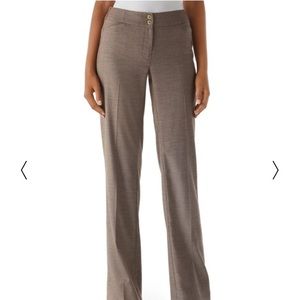 Whbm espresso tweed suit pants